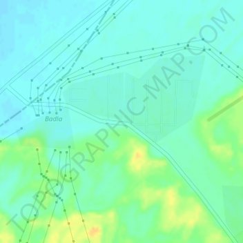 Mappa topografica Badla Solar Park, altitudine, rilievo