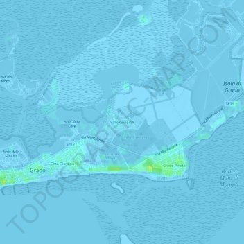 Mappa topografica Valle Goppion, altitudine, rilievo