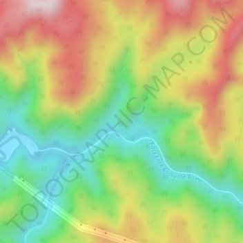 Mappa topografica Judge Hamilton County Park, altitudine, rilievo