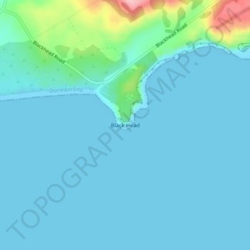 Mappa topografica Black Head, altitudine, rilievo