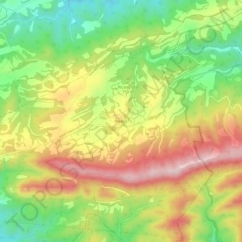 Mappa topografica Prades, altitudine, rilievo