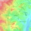 Mappa topografica Yettington, altitudine, rilievo
