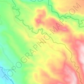 Mappa topografica Lumbac, altitudine, rilievo