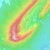 Mappa topografica Massanutten, altitudine, rilievo