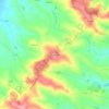 Mappa topografica Bourdette, altitudine, rilievo