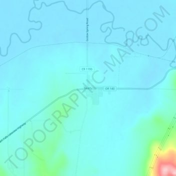 Mappa topografica Beatty, altitudine, rilievo