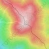 Mappa topografica Hochficht / Smrčina, altitudine, rilievo