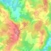 Mappa topografica Rochefoulée, altitudine, rilievo