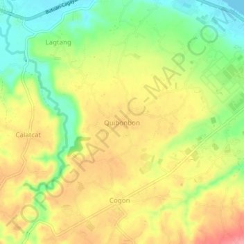Mappa topografica Quibonbon, altitudine, rilievo