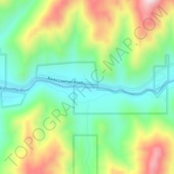 Mappa topografica Grimes Pass, altitudine, rilievo