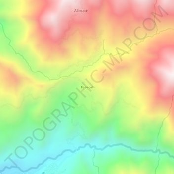Mappa topografica Tabacal, altitudine, rilievo