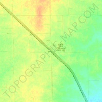 Mappa topografica Atkinson, altitudine, rilievo