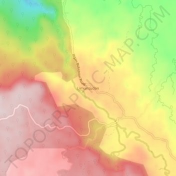 Mappa topografica Limunsudan, altitudine, rilievo
