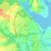 Mappa topografica New Bedford, altitudine, rilievo