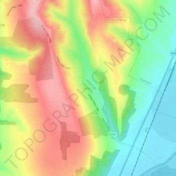 Mappa topografica Ireasca, altitudine, rilievo