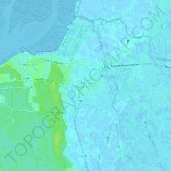 Mappa topografica La Barre-de-Monts, altitudine, rilievo