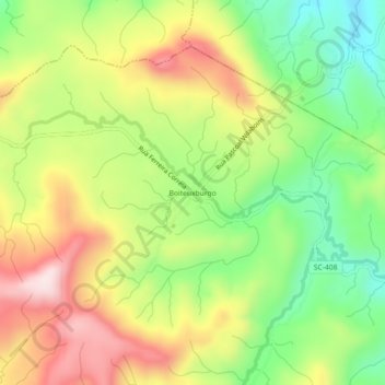Mappa topografica Boiteuxburgo, altitudine, rilievo