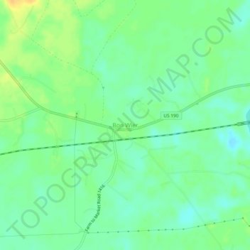 Mappa topografica Bon Wier, altitudine, rilievo