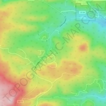 Mappa topografica Hidden Lake, altitudine, rilievo