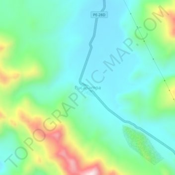 Mappa topografica Pucapampa, altitudine, rilievo