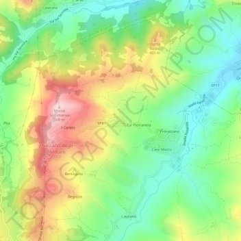 Mappa topografica Quinzano, altitudine, rilievo