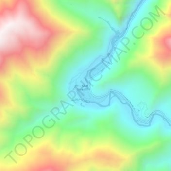 Mappa topografica Kiari, altitudine, rilievo