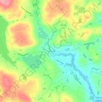 Mappa topografica Manchaug, altitudine, rilievo