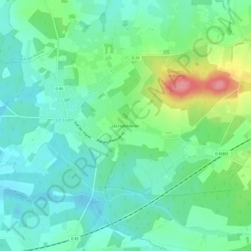 Mappa topografica Les Haberderies, altitudine, rilievo