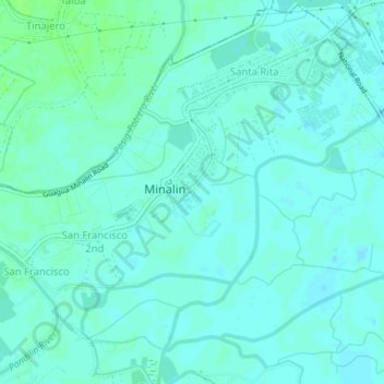 Mappa topografica Santo Rosario, altitudine, rilievo