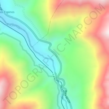 Mappa topografica Salto del Soldado, altitudine, rilievo