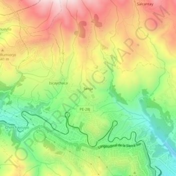 Mappa topografica Senja, altitudine, rilievo
