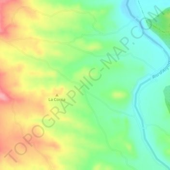 Mappa topografica Pla de Beronia, altitudine, rilievo