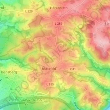 Mappa topografica Neuenhaus, altitudine, rilievo