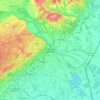 Mappa topografica Nervesa della Battaglia, altitudine, rilievo