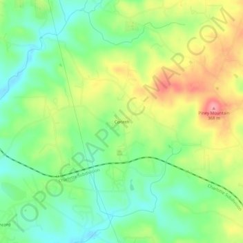 Mappa topografica Corinth, altitudine, rilievo