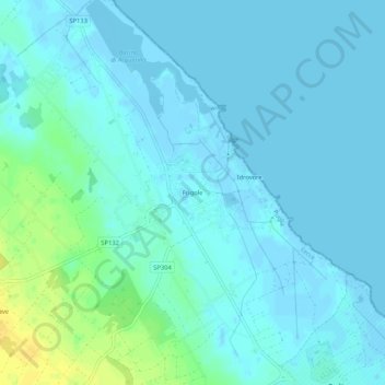 Mappa topografica Frigole, altitudine, rilievo