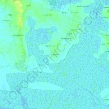 Mappa topografica Le Pavillon, altitudine, rilievo