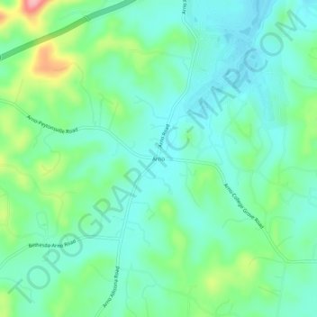 Mappa topografica Arno, altitudine, rilievo
