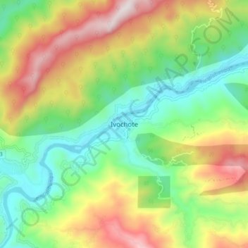 Mappa topografica Ivochote, altitudine, rilievo