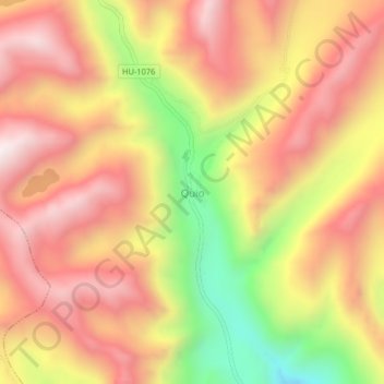 Mappa topografica Quio, altitudine, rilievo