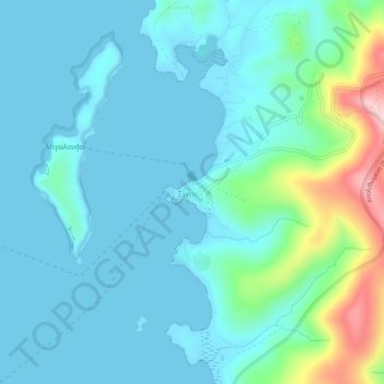 Mappa topografica Sigri, altitudine, rilievo