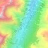 Mappa topografica Chanavey, altitudine, rilievo