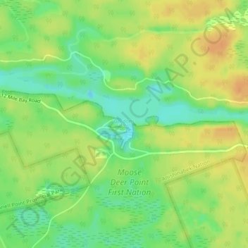 Mappa topografica Gordons Bay, altitudine, rilievo