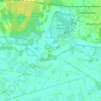 Mappa topografica Bokah, altitudine, rilievo