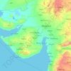 Mappa topografica Gujarat, altitudine, rilievo