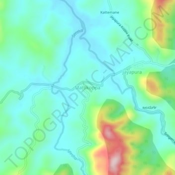 Mappa topografica Mattikoppa, altitudine, rilievo