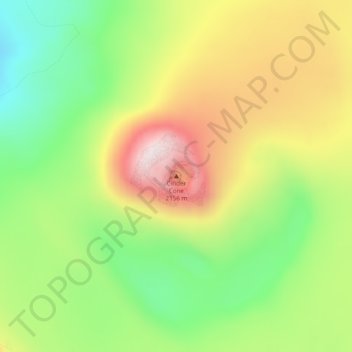 Mappa topografica Cinder Cone, altitudine, rilievo