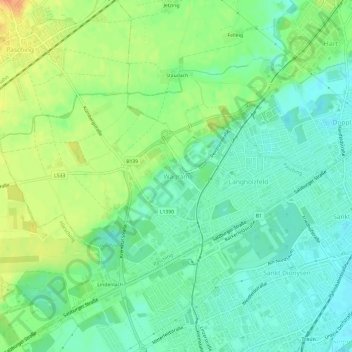 Mappa topografica Wagram, altitudine, rilievo