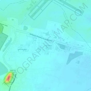 Mappa topografica SSM Nagar, altitudine, rilievo