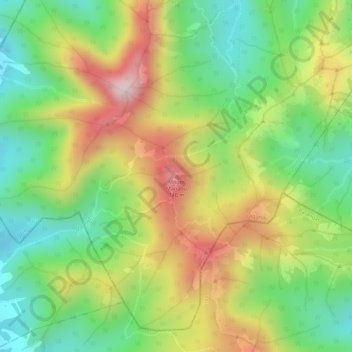 Mappa topografica Mount Manabu, altitudine, rilievo